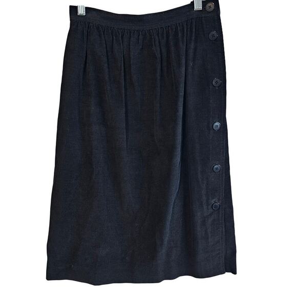 Vintage Prophecy Skirt Womens Small Black 80s Corduroy Whimsigoth Retro Preppy - Picture 1 of 10